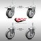 Service Caster 5 Inch SS Thermoplastic Rubber 1/2 Inch Stem Caster Total Lock Brake SCC, 2PK SCC-SSTSTTL20S514-TPRB-381615-2-S-2 - alternate 1